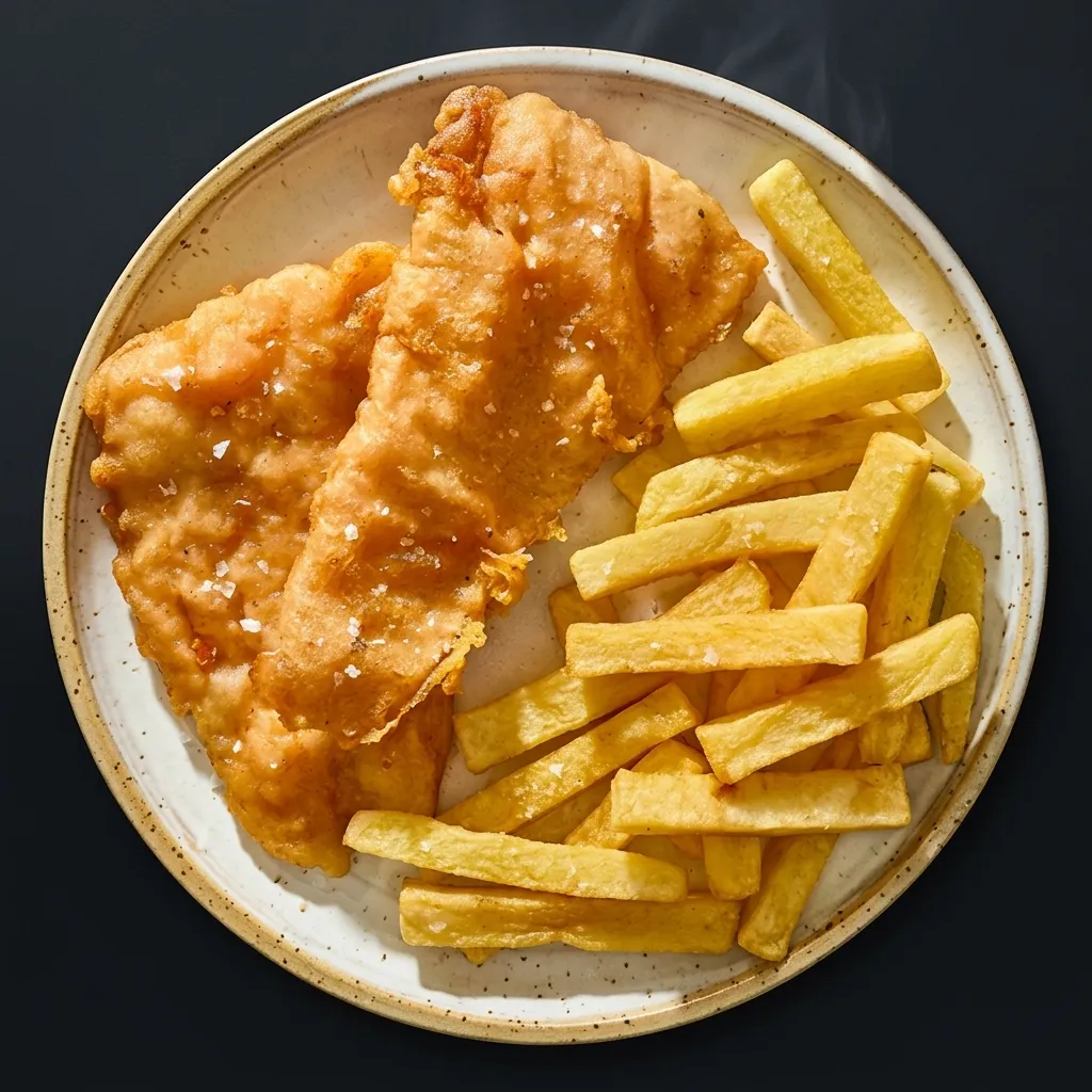 HQ&rsquo;s Sovereign Haddock & Chips &mdash; house-battered haddock with golden fries at The House on Queen&rsquo;s (HQ) in downtown London, Ontario