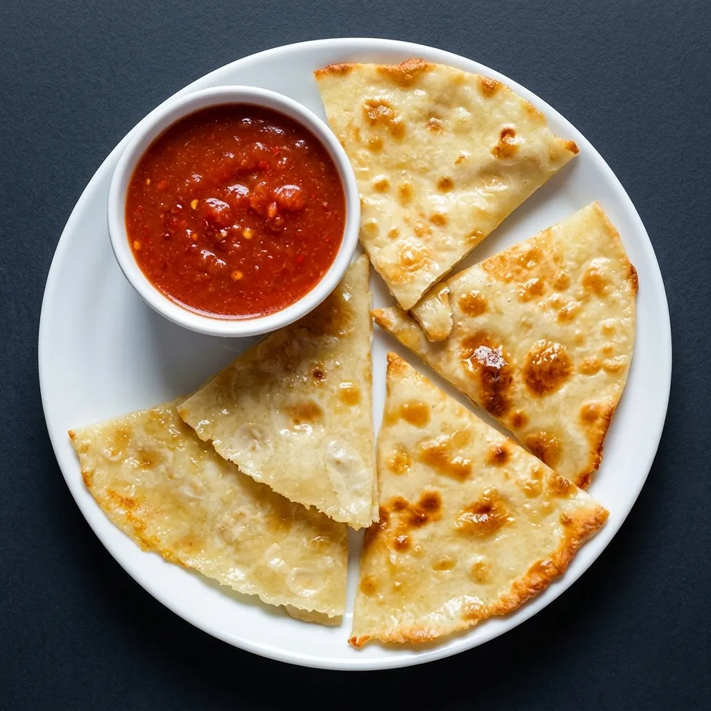 Cheese Quesadilla with salsa and sour cream at The House on Queen&rsquo;s (HQ) kitchen & bar in downtown London, Ontario